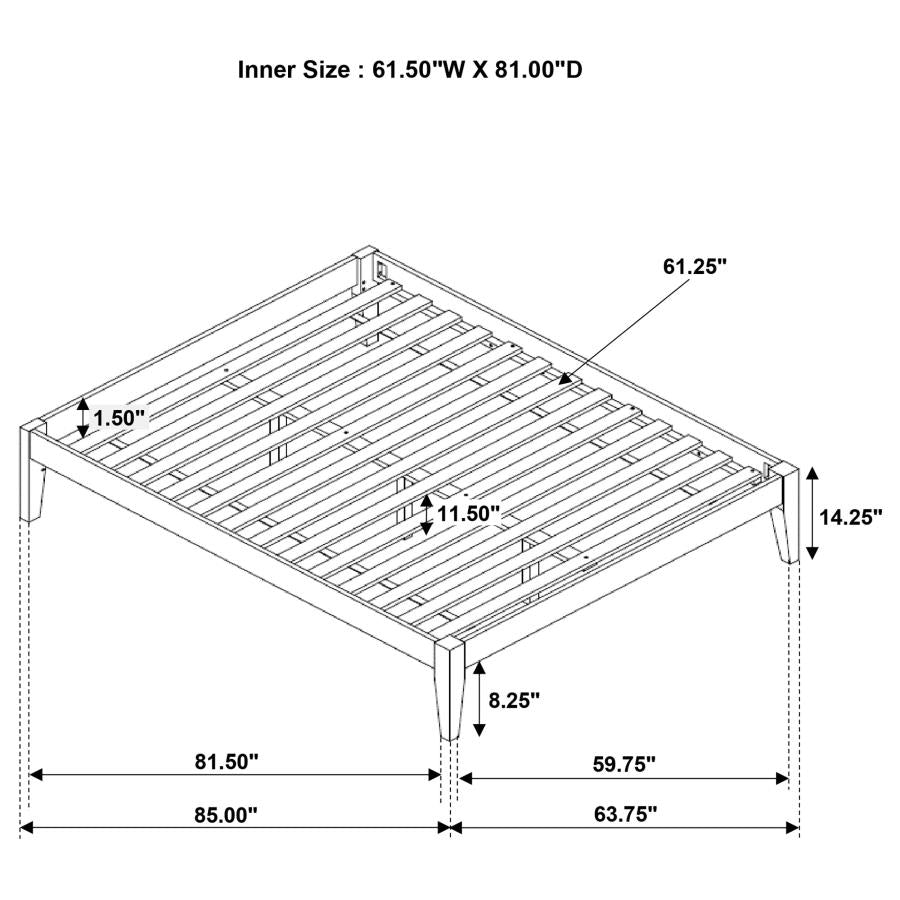 Hounslow Queen Universal Platform Bed Cappuccino-zoom-8