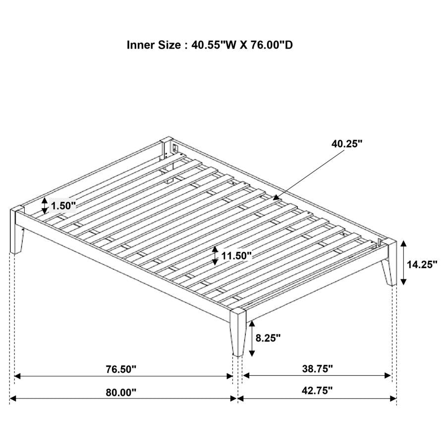 Hounslow Twin Universal Platform Bed Cappuccino-zoom-7