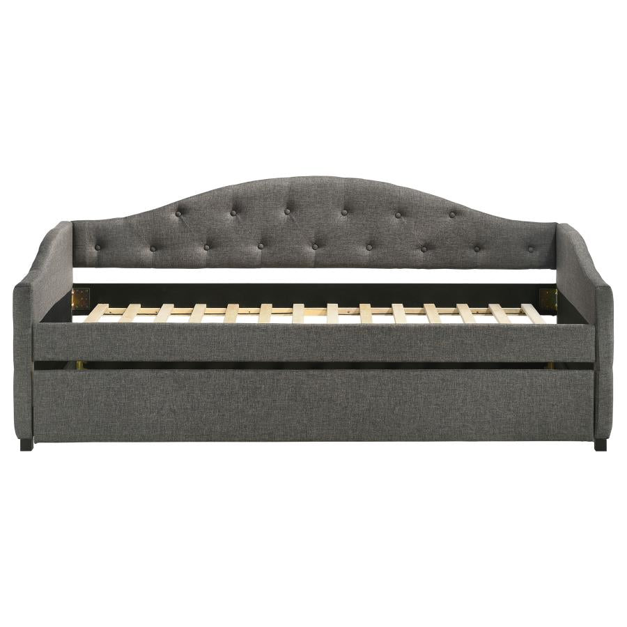 Sadie Upholstered Twin Daybed with Trundle Grey-zoom-4