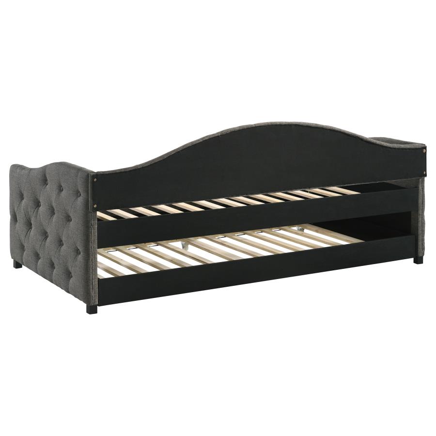 Sadie Upholstered Twin Daybed with Trundle Grey-zoom-5