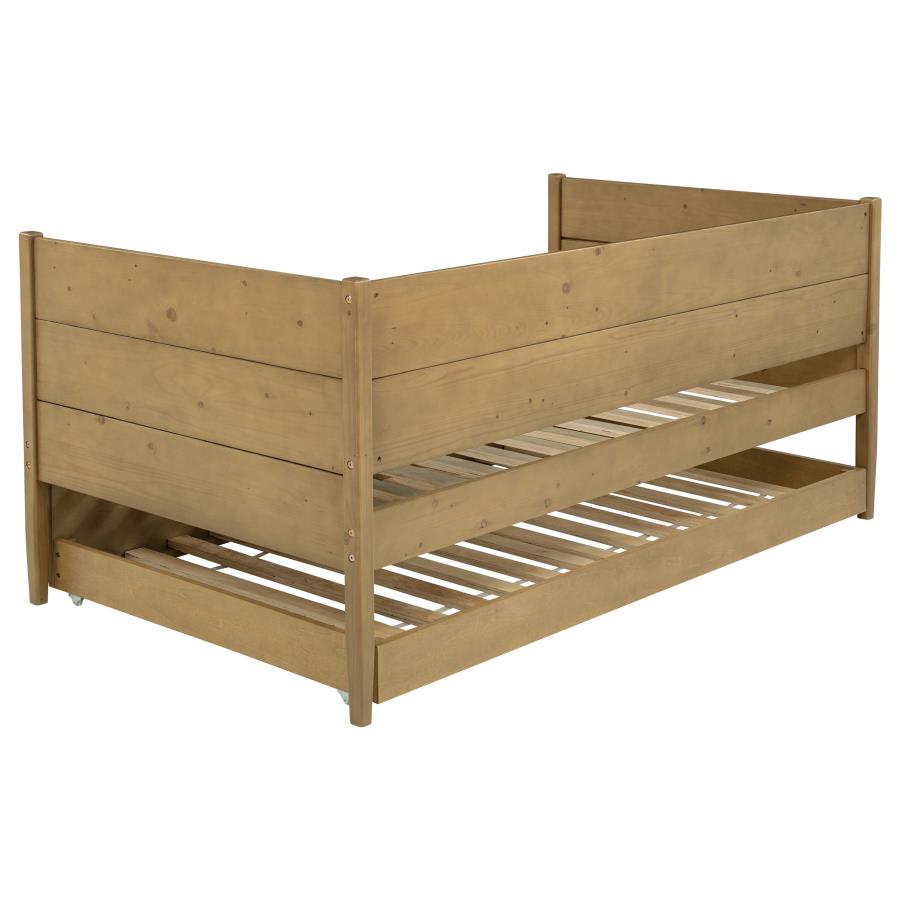Calinda Wood Twin Daybed With Trundle Natural-zoom-8