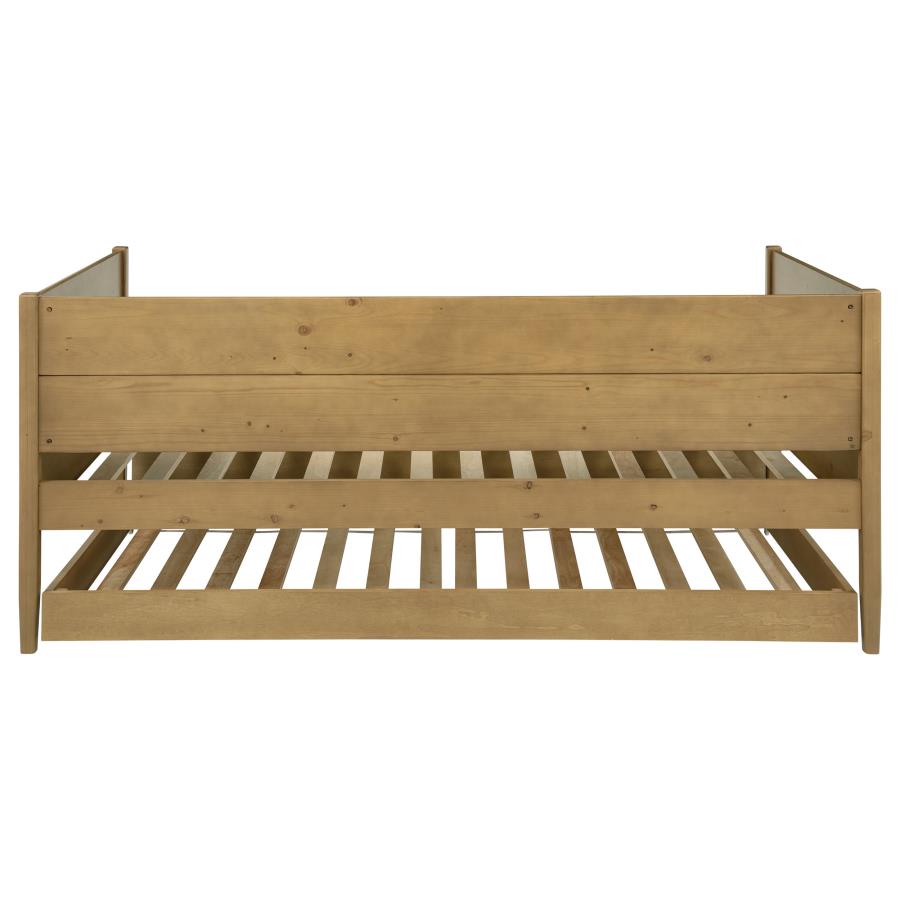 Calinda Wood Twin Daybed With Trundle Natural-zoom-10