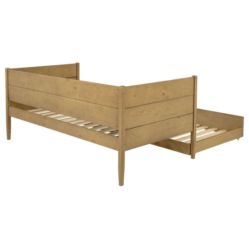 Calinda Wood Twin Daybed With Trundle Natural-zoom-