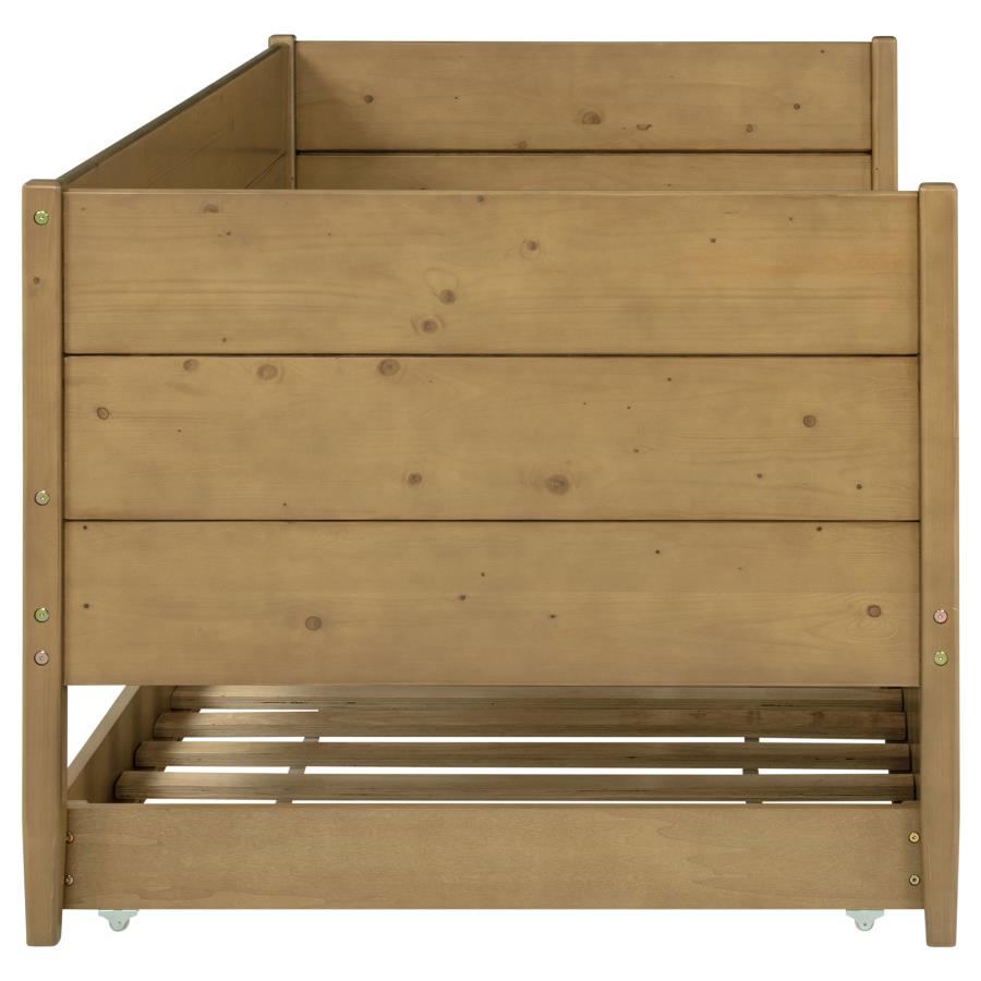 Calinda Wood Twin Daybed With Trundle Natural-zoom-13
