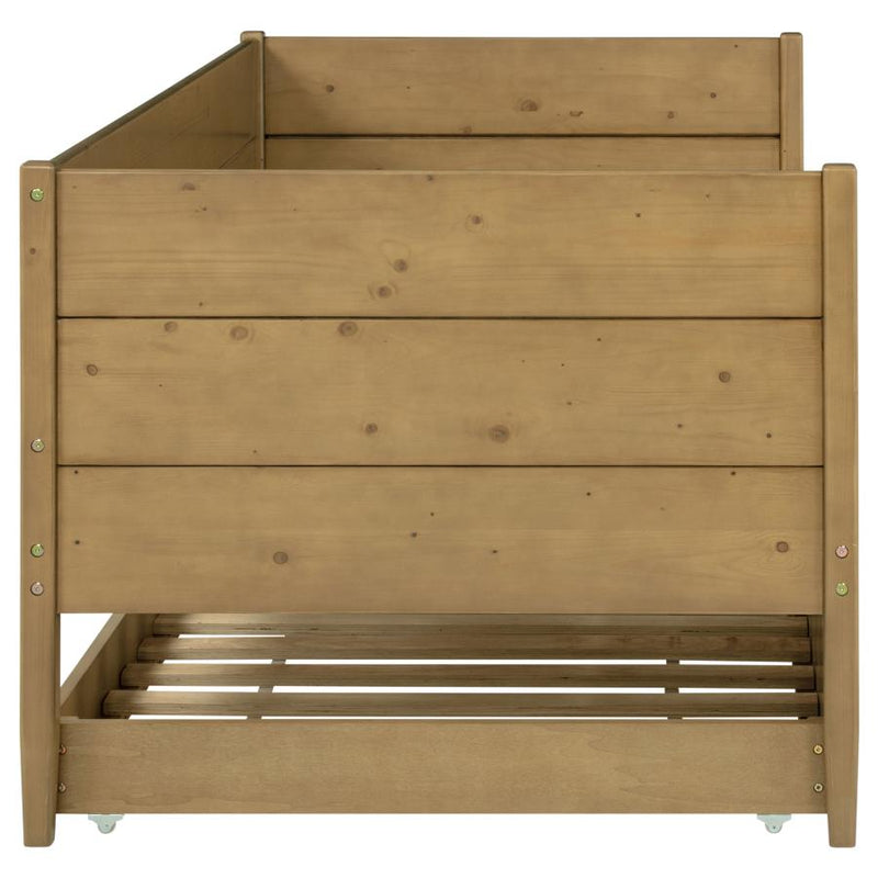 Calinda Wood Twin Daybed With Trundle Natural-zoom-