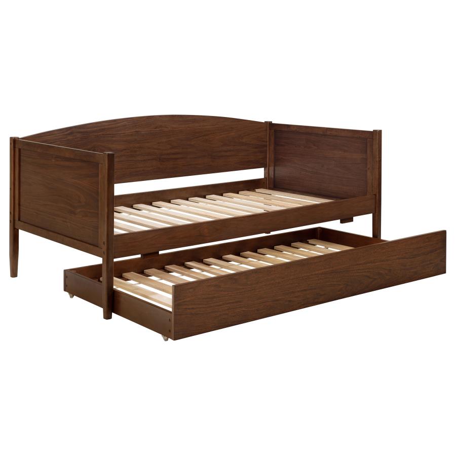 Bozeman Wood Twin Daybed With Trundle Medium Walnut-1