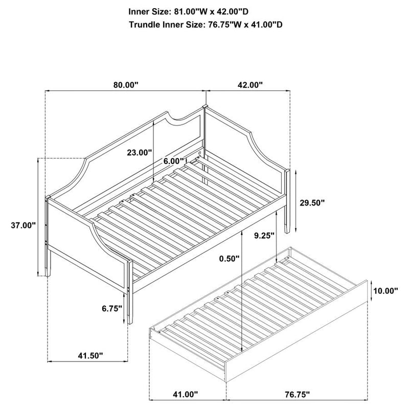 Redding Wood Twin Daybed With Trundle Cherry-zoom-