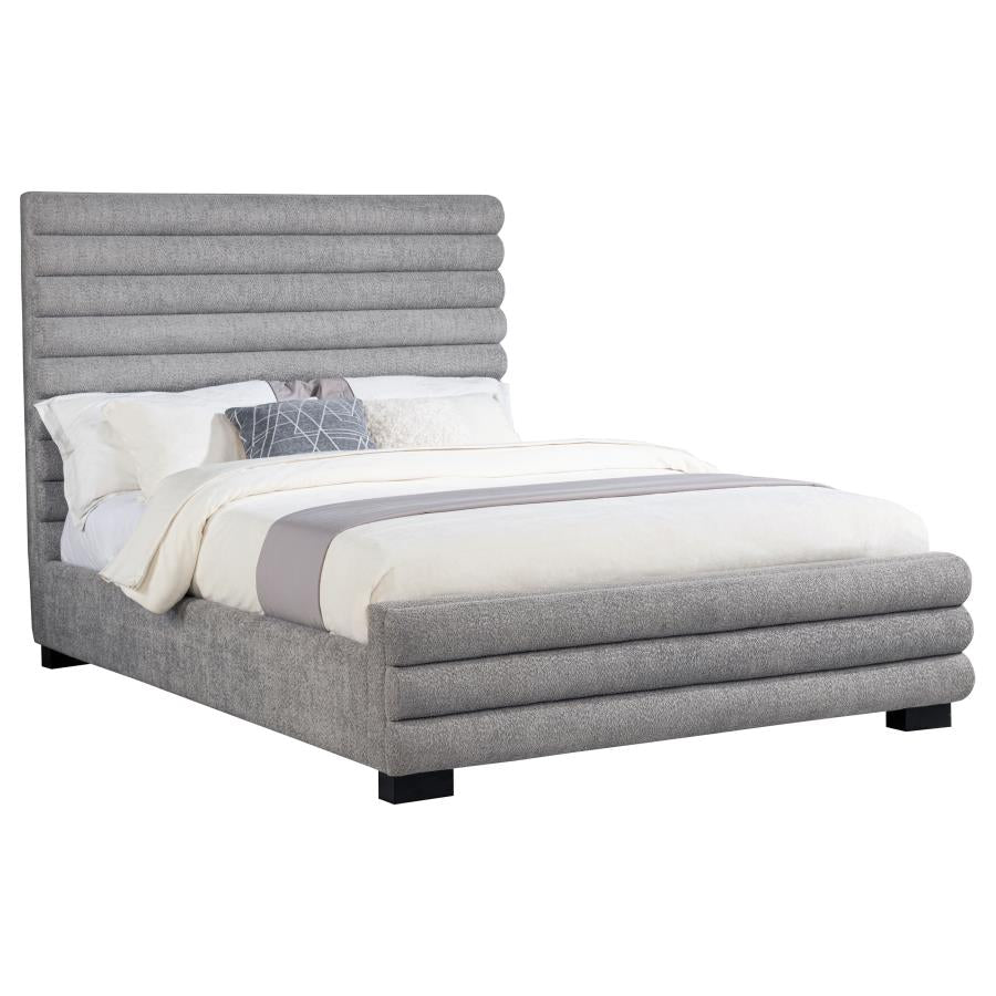 Patricia 58-inch Boucle Upholstered Queen Bed Grey-zoom-3