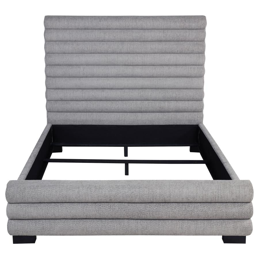 Patricia 58-inch Boucle Upholstered Queen Bed Grey-4