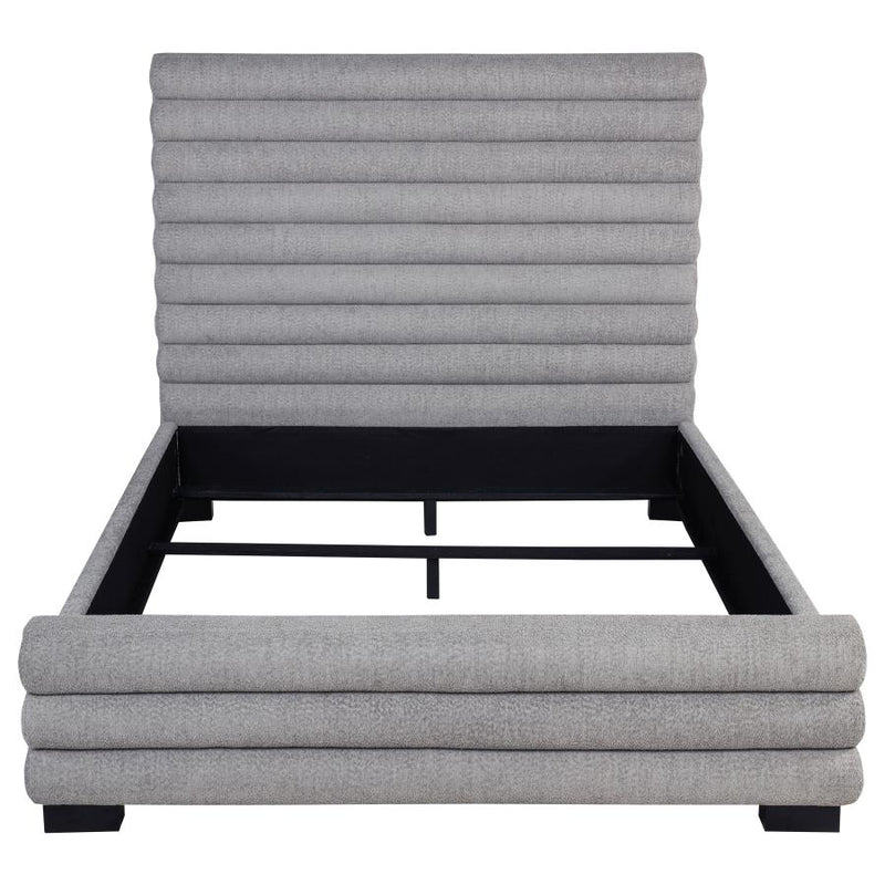 Patricia 58-inch Boucle Upholstered Queen Bed Grey-zoom-
