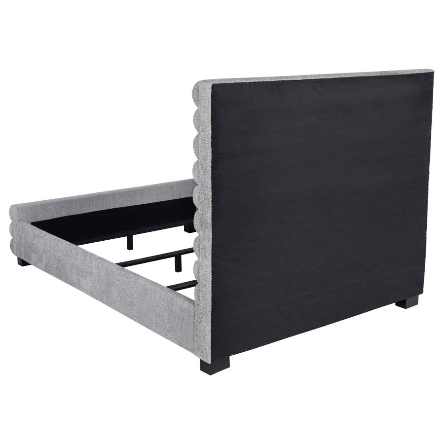 Patricia 58-inch Boucle Upholstered Queen Bed Grey-5