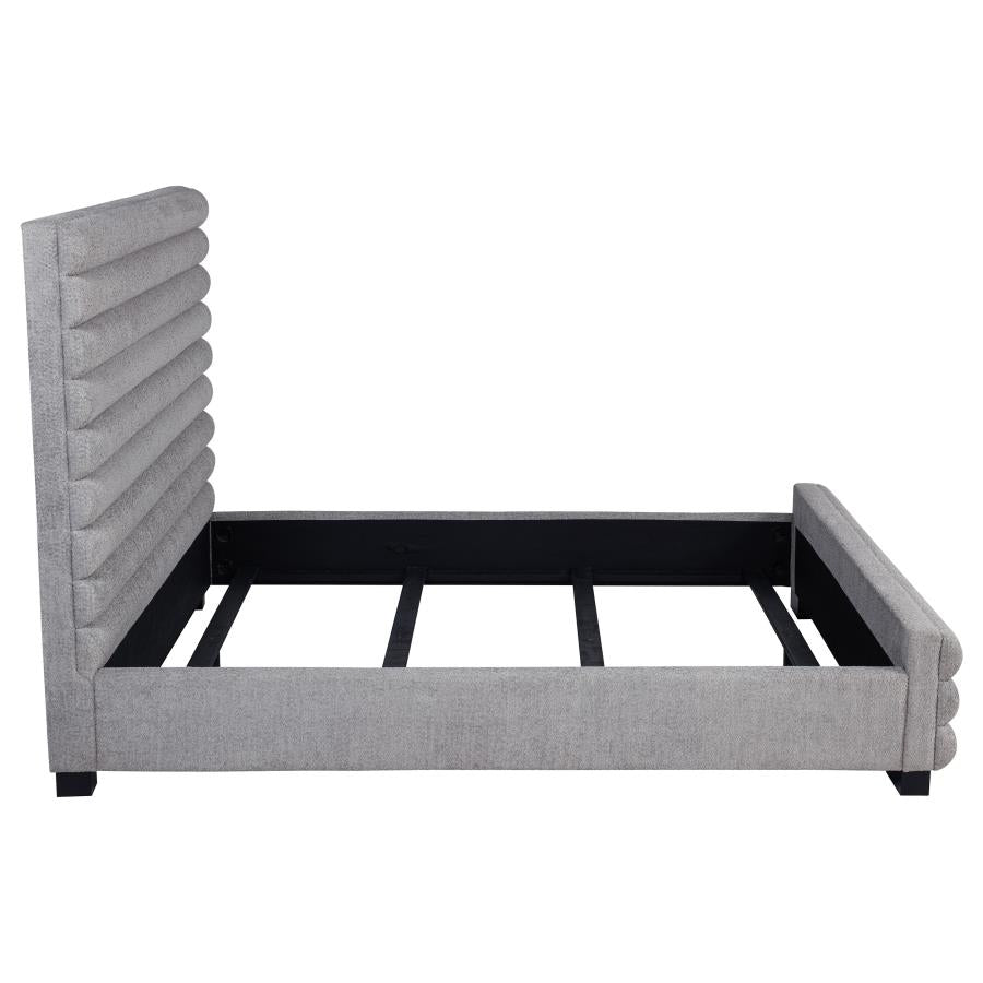 Patricia 58-inch Boucle Upholstered Queen Bed Grey-zoom-6