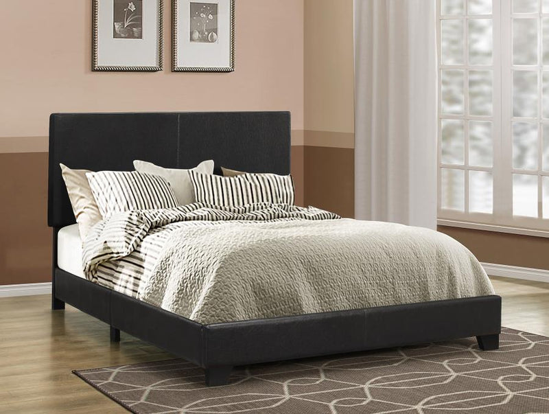 Dorian Faux Leather Upholstered Full Panel Bed Black-zoom-