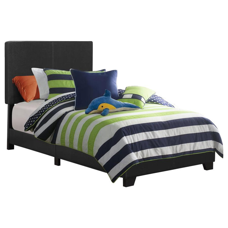 Dorian Faux Leather Upholstered Twin Panel Bed Black-zoom-