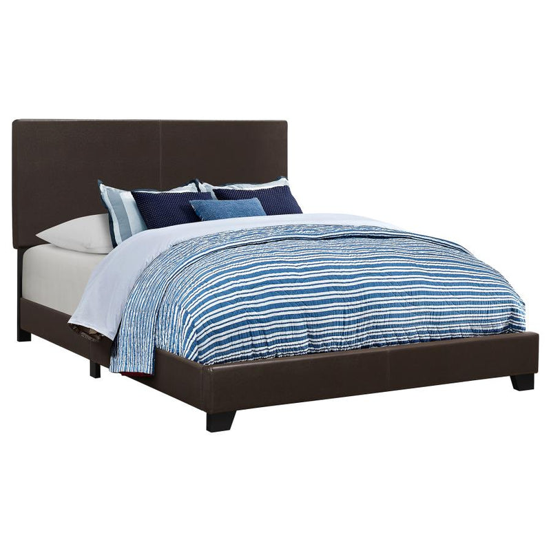 Dorian Faux Leather Upholstered Queen Panel Bed Brown-zoom-