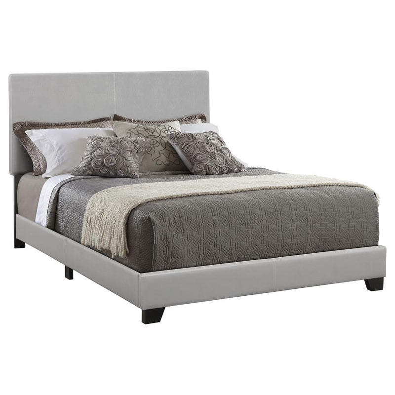 Dorian Faux Leather Upholstered Queen Panel Bed Grey-zoom-