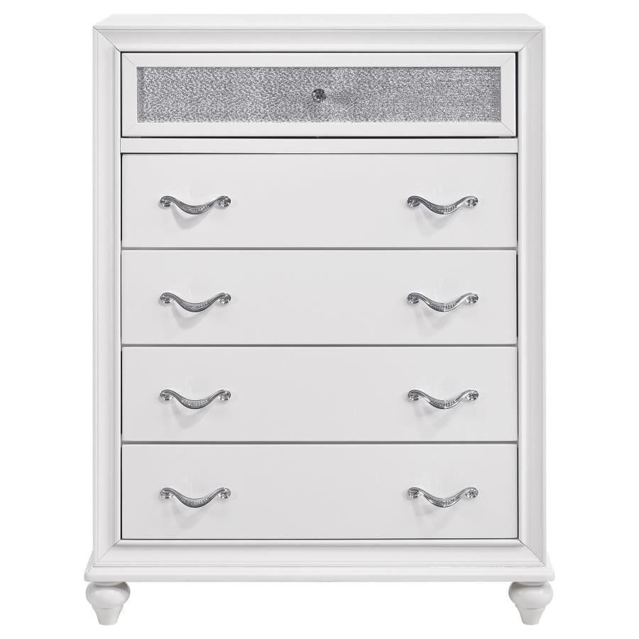 Barzini 5-piece Eastern King Bedroom Set White-13