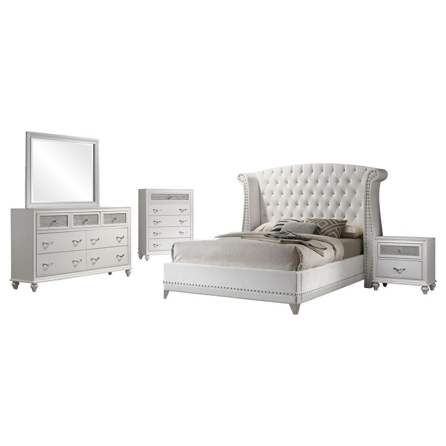 Barzini 5-piece California King Bedroom Set White-2