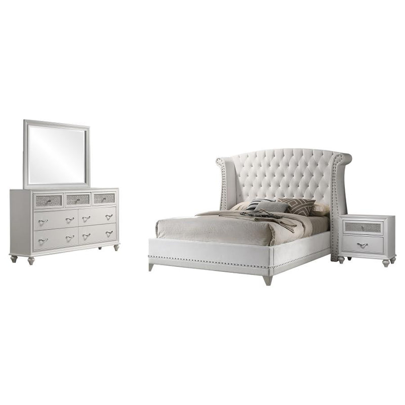 Barzini 4-piece Queen Bedroom Set White-zoom-