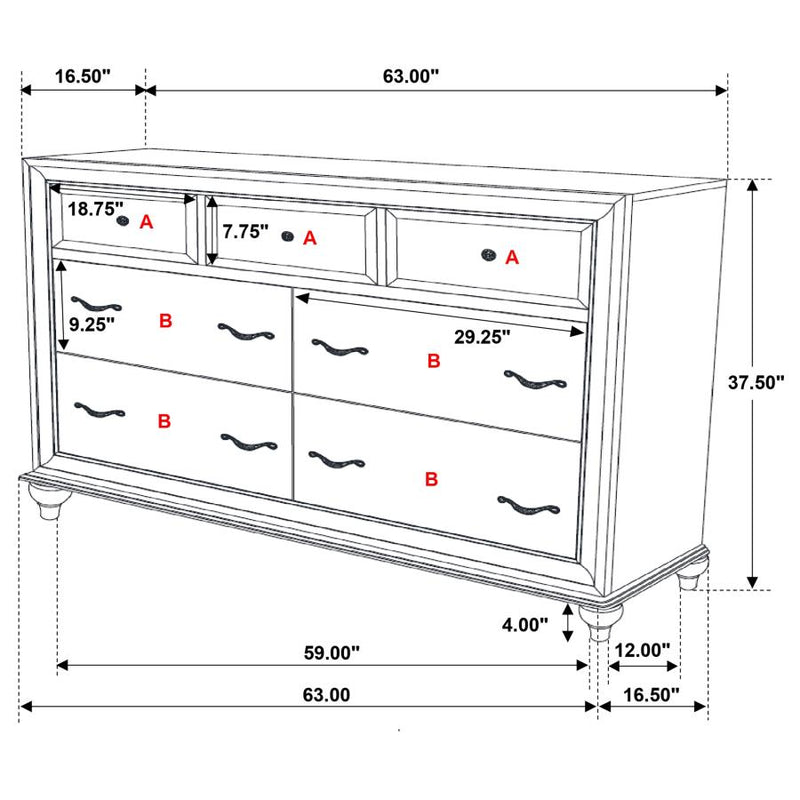 Barzini 4-piece Queen Bedroom Set White-zoom-