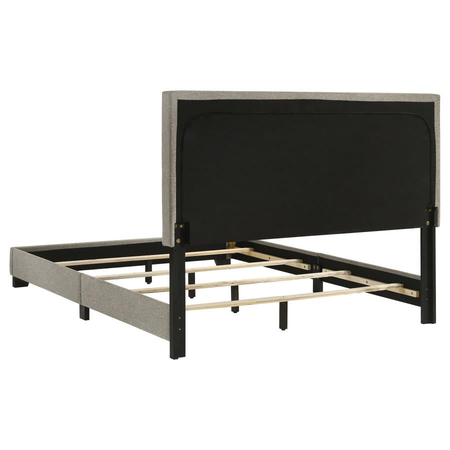Dorian Fabric Upholstered Full Panel Bed Taupe-zoom-5