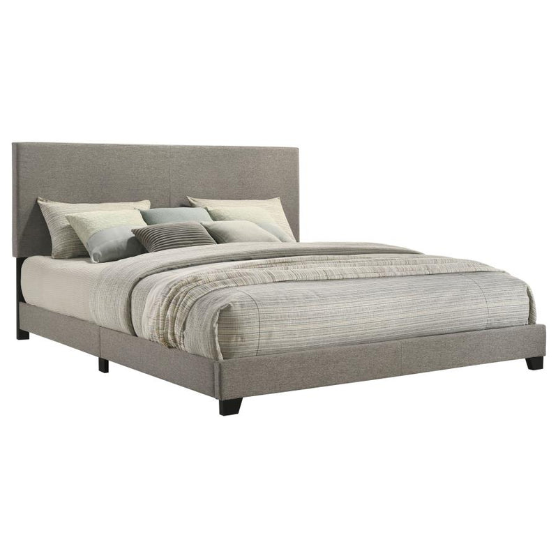 Dorian Fabric Upholstered Eastern King Panel Bed Taupe-zoom-