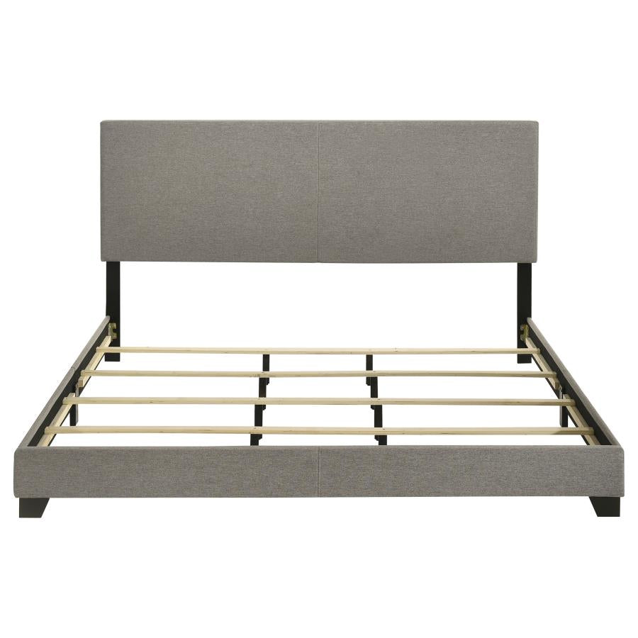 Dorian Fabric Upholstered Eastern King Panel Bed Taupe-zoom-4