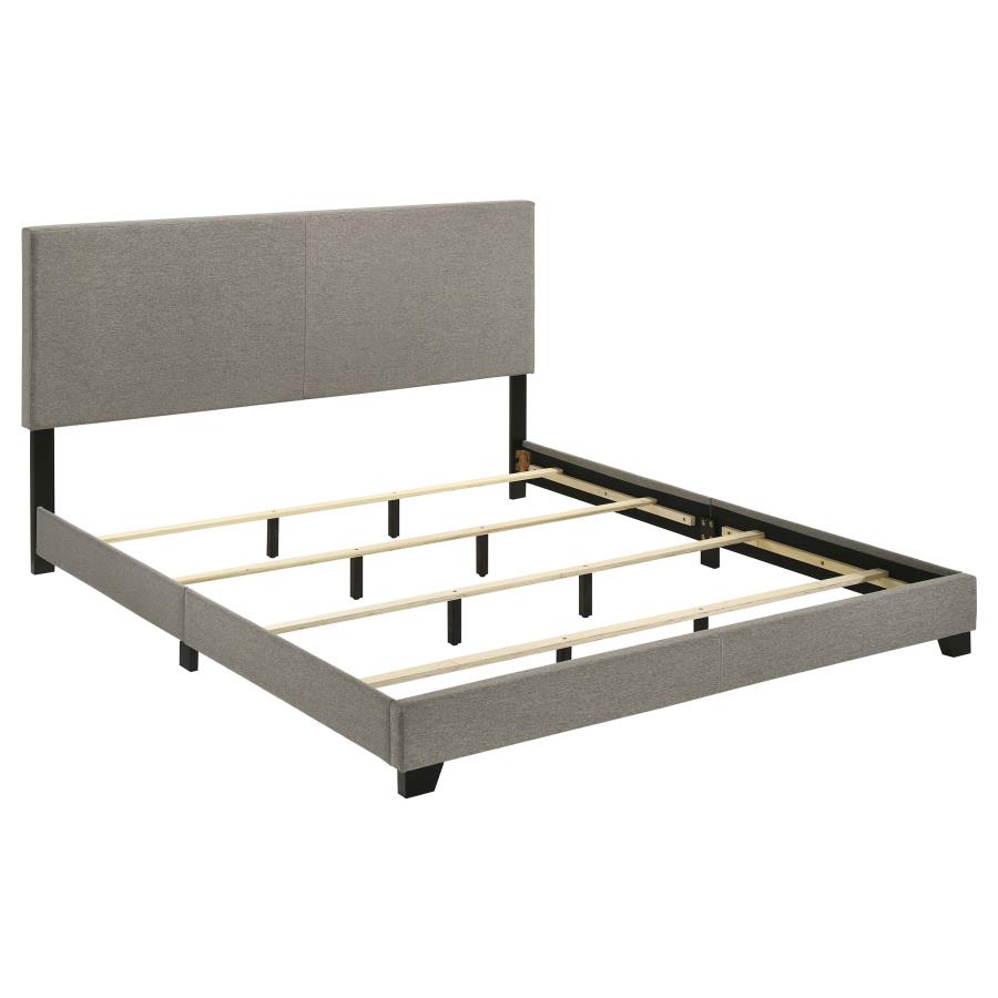 Dorian Fabric Upholstered California King Panel Bed Taupe-3