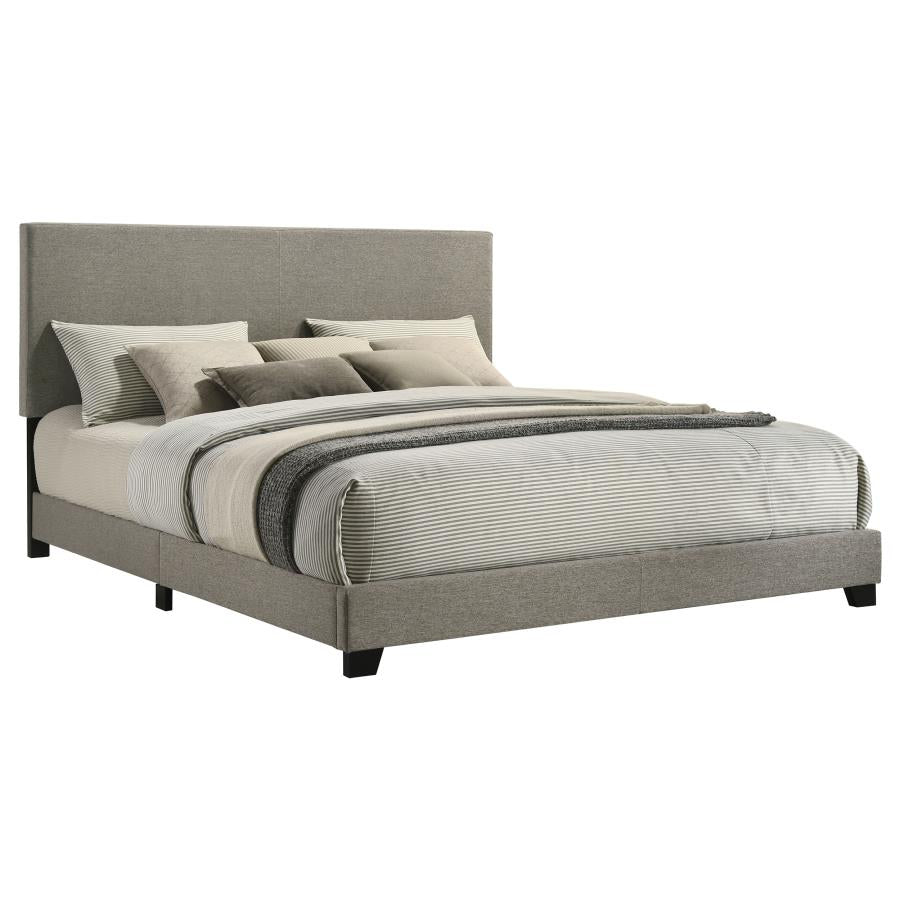 Dorian Fabric Upholstered California King Panel Bed Taupe-zoom-1