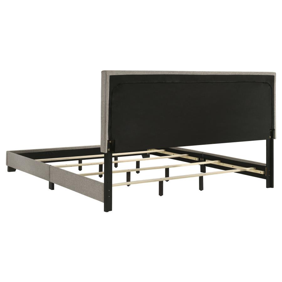 Dorian Fabric Upholstered California King Panel Bed Taupe-5