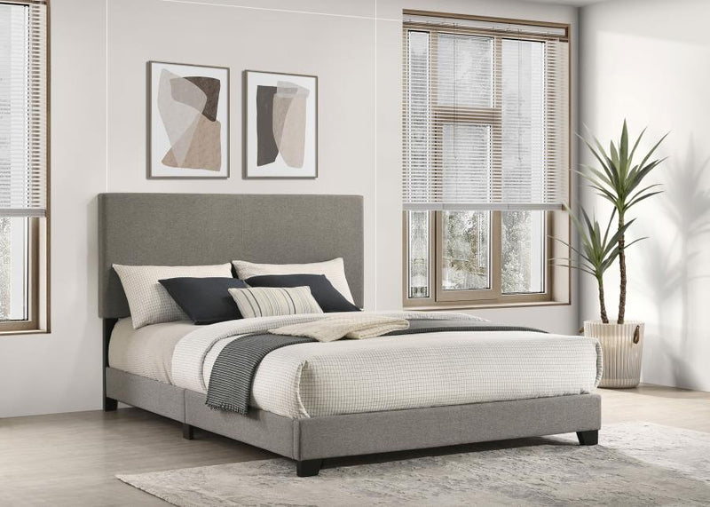 Dorian Fabric Upholstered Queen Panel Bed Taupe-zoom-