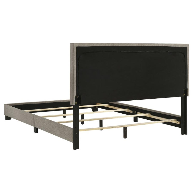 Dorian Fabric Upholstered Queen Panel Bed Taupe-zoom-