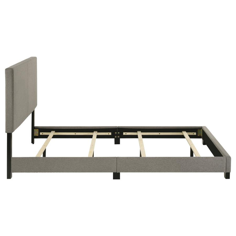 Dorian Fabric Upholstered Queen Panel Bed Taupe-zoom-