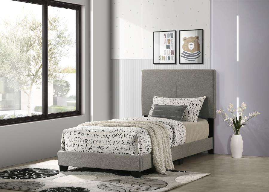 Dorian Fabric Upholstered Twin Panel Bed Taupe-2