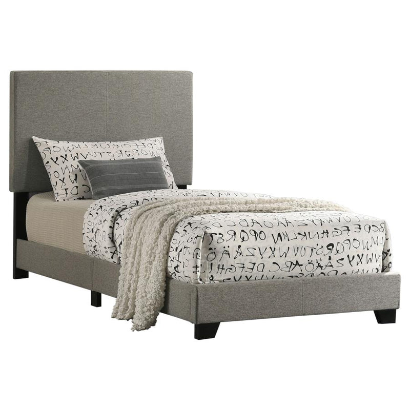 Dorian Fabric Upholstered Twin Panel Bed Taupe-zoom-