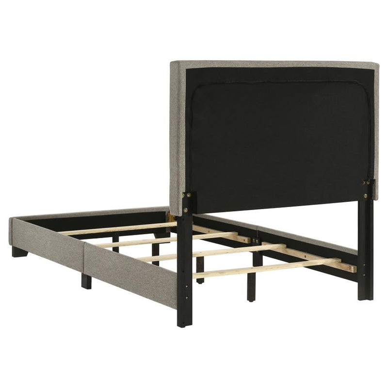 Dorian Fabric Upholstered Twin Panel Bed Taupe-zoom-