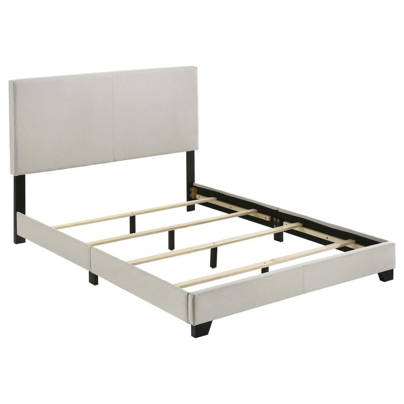 Dorian Fabric Upholstered Full Panel Bed Cream-zoom-
