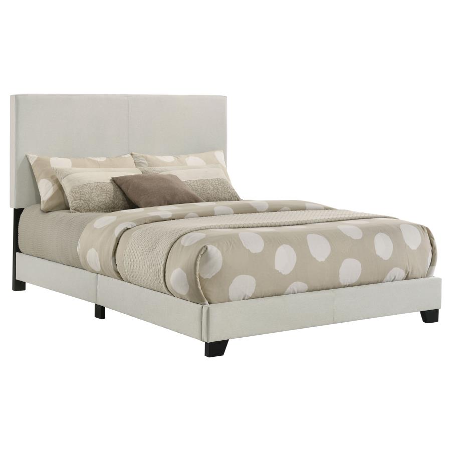 Dorian Fabric Upholstered Full Panel Bed Cream-1