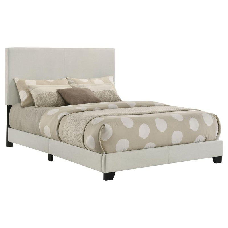 Dorian Fabric Upholstered Full Panel Bed Cream-zoom-