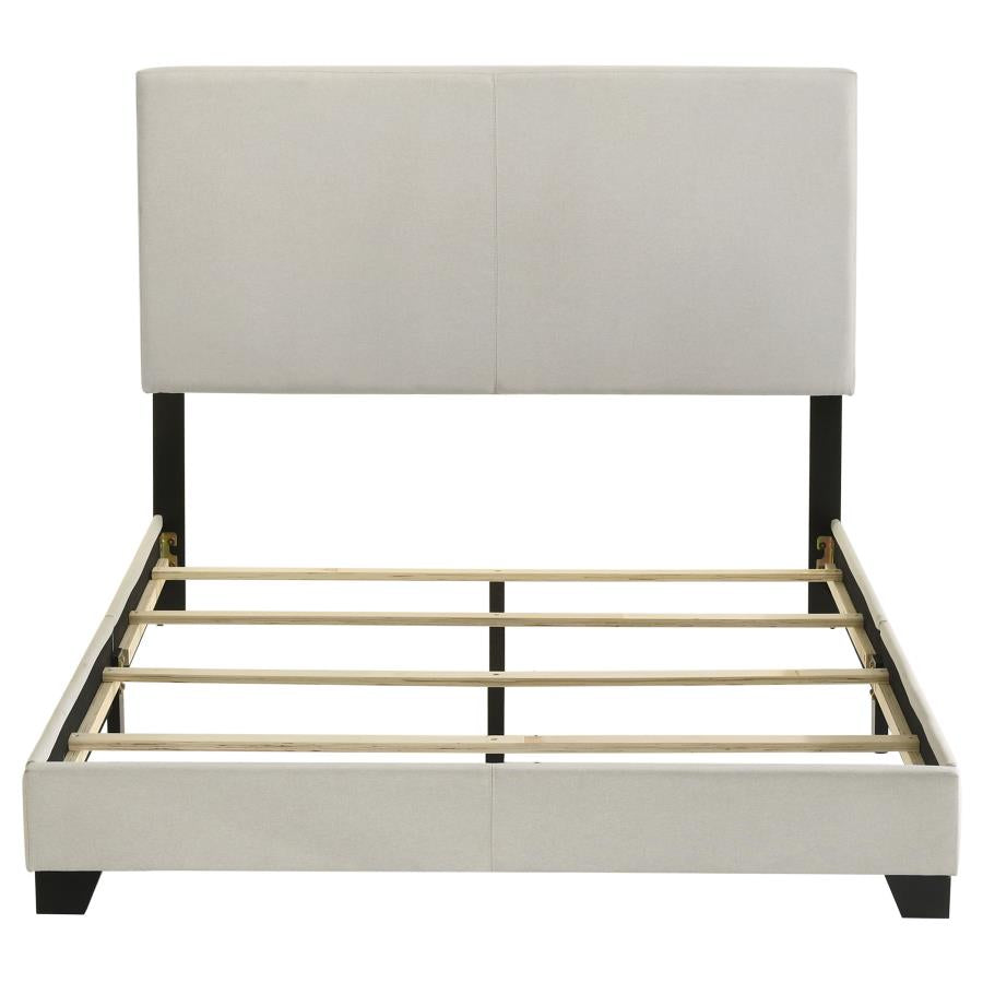 Dorian Fabric Upholstered Full Panel Bed Cream-4