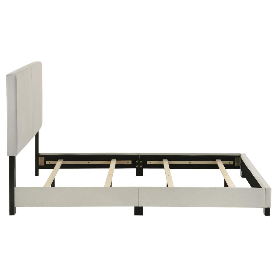 Dorian Fabric Upholstered Full Panel Bed Cream-6