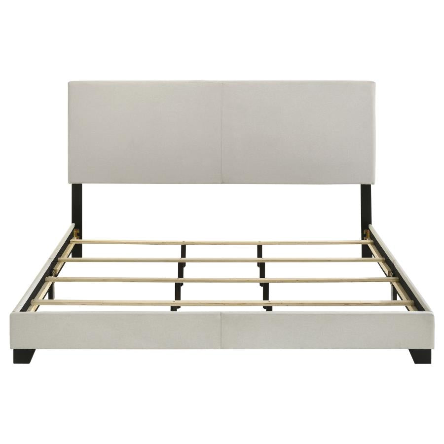 Dorian Fabric Upholstered Eastern King Panel Bed Cream-zoom-4