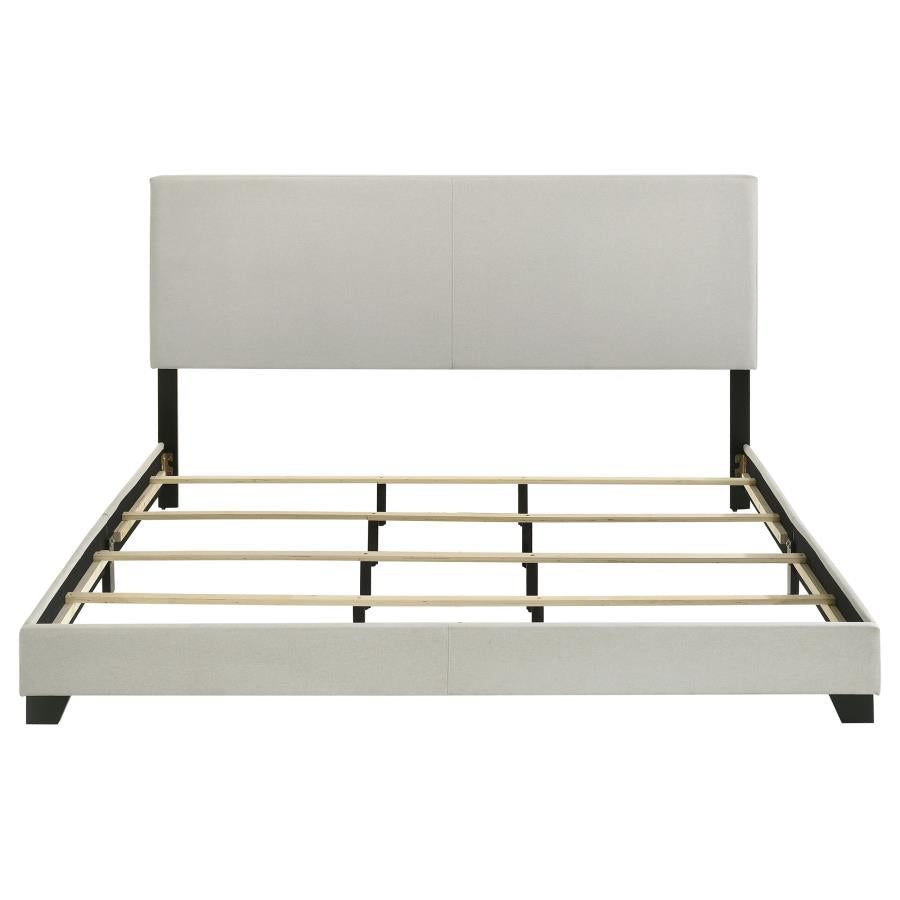 Dorian Fabric Upholstered California King Panel Bed Cream-zoom-4