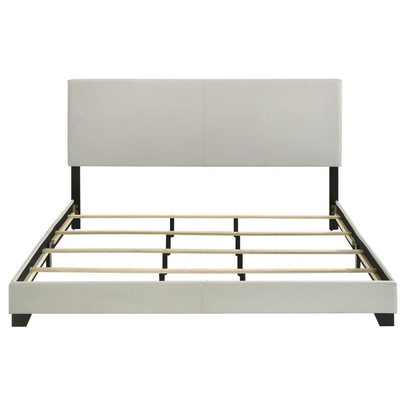 Dorian Fabric Upholstered California King Panel Bed Cream-zoom-