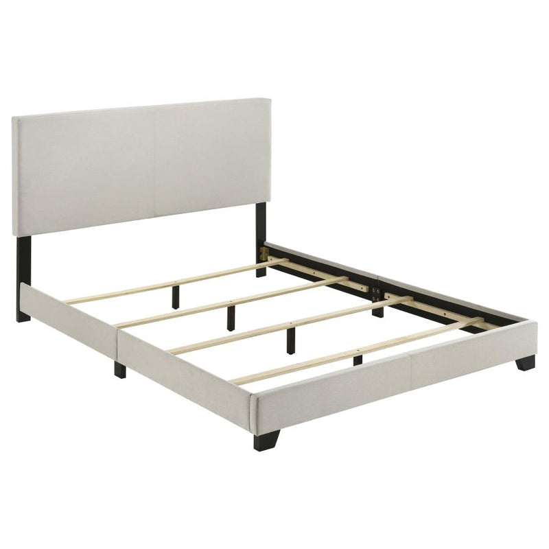 Dorian Fabric Upholstered Queen Panel Bed Cream-zoom-