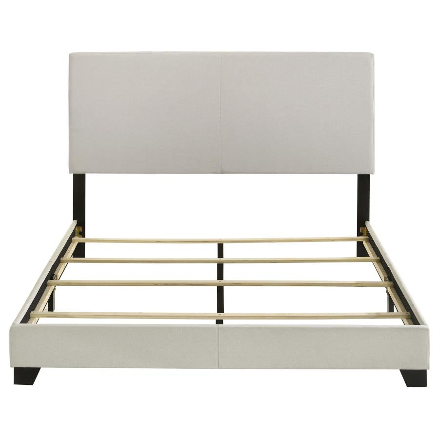 Dorian Fabric Upholstered Queen Panel Bed Cream-4