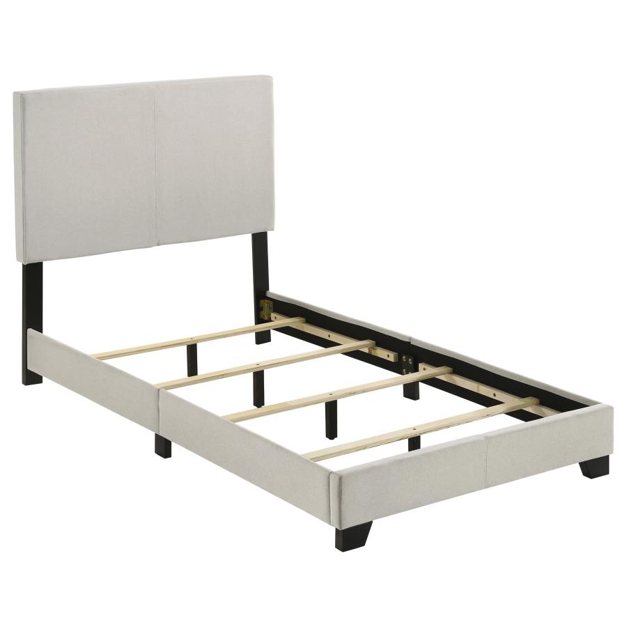 Dorian Fabric Upholstered Twin Panel Bed Cream-3