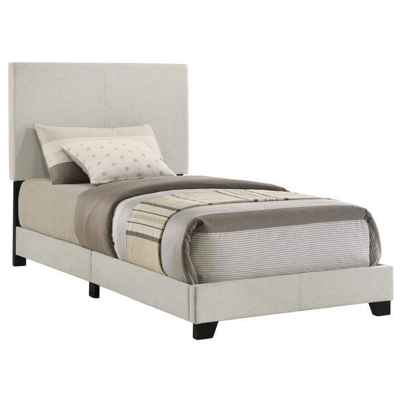 Dorian Fabric Upholstered Twin Panel Bed Cream-zoom-