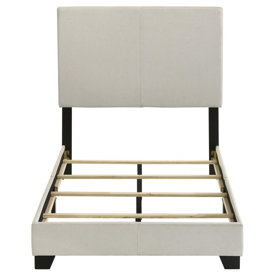Dorian Fabric Upholstered Twin Panel Bed Cream-zoom-4