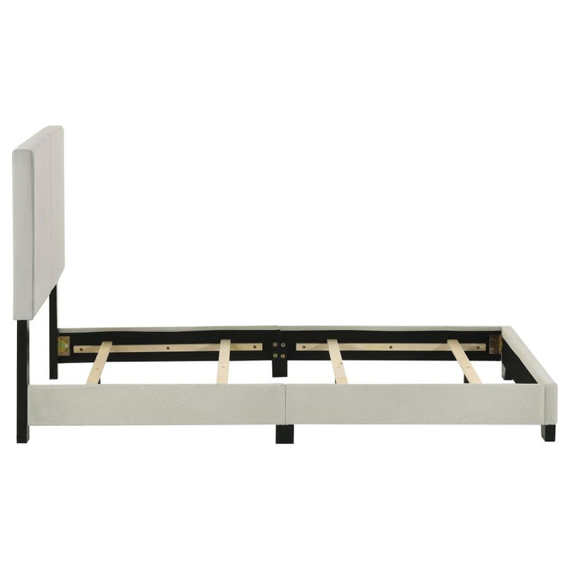 Dorian Fabric Upholstered Twin Panel Bed Cream-zoom-
